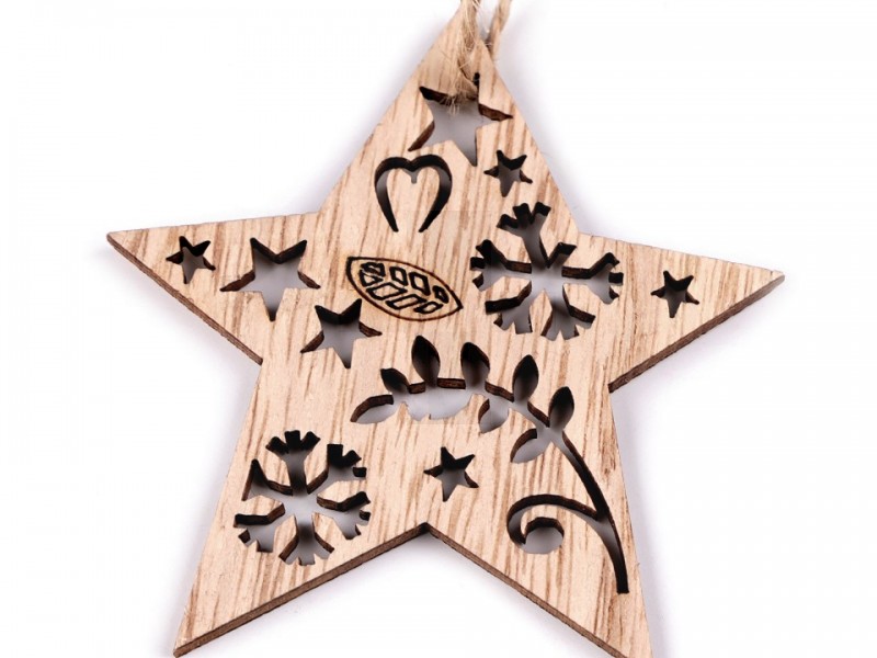 Weihnachtsschmuck aus Holz - 2 St. Christbaumschmuck