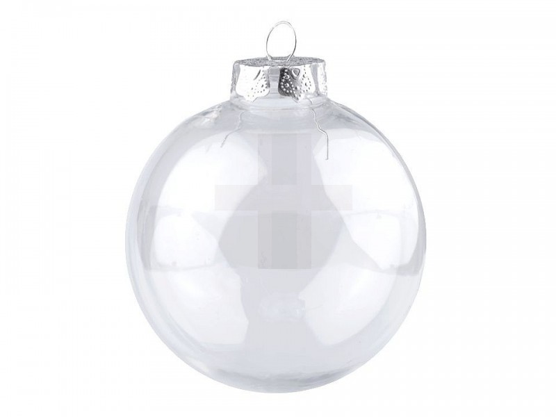 Weihnachtskugel transparent - 2 St. Styropor, Plastik