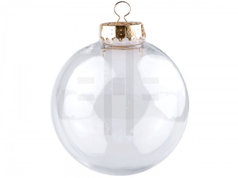 Weihnachtskugel transparent 10 cm - 2 St. Christbaumschmuck