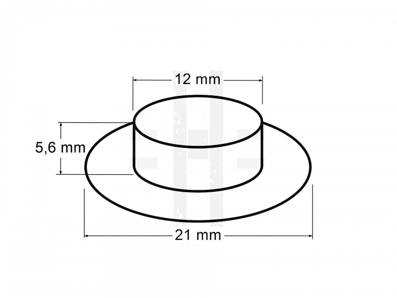 Ösen mit Scheibe glänzend Innen 12 mm - 10 St./Packung Kurzwaren aus Metall