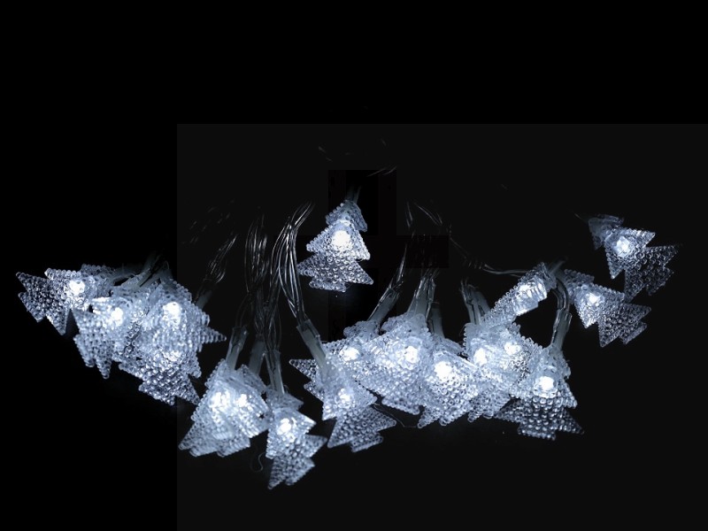 Batteriebetriebene LED Lichterkette Flocken Christbaumschmuck