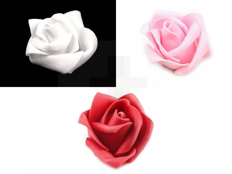 Dekoration Rose - 10 St./Packung Blumen, Federn