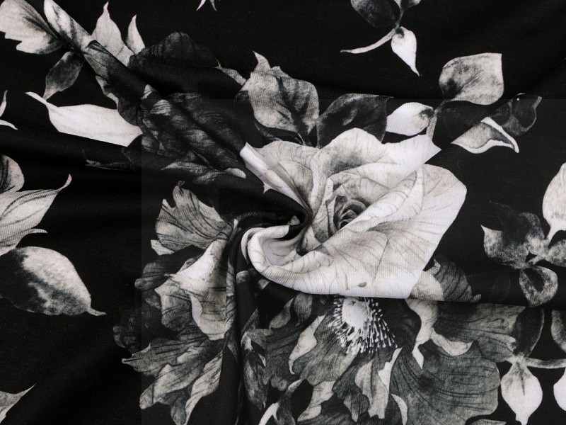 Jersey mit Viskose Rosen Polyesterstoffe, Mischfaser