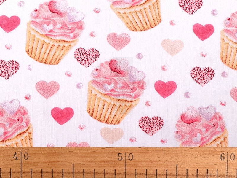      100 % Baumwollstoff - Cupcake Baumwollstoffe, Wollstoffe