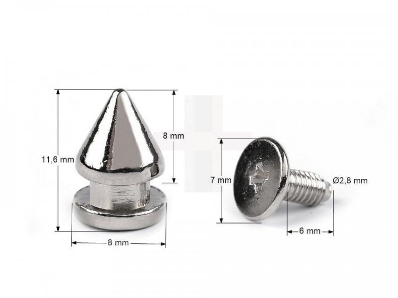 Dekorative Schraubspitze - 4 St./Packung Kurzwaren aus Metall