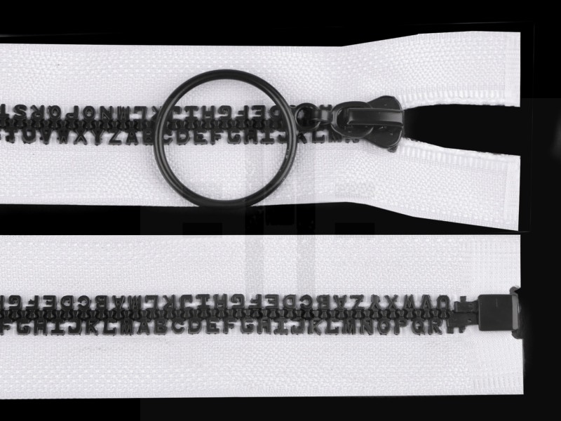 Knochen Reißverschluss Buchstaben - 40 cm Reiß-,Klettverschlüsse