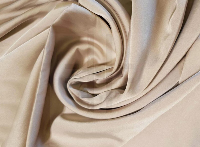 Armani Satin elastisch - Beige Satin, Chiffon, Organza