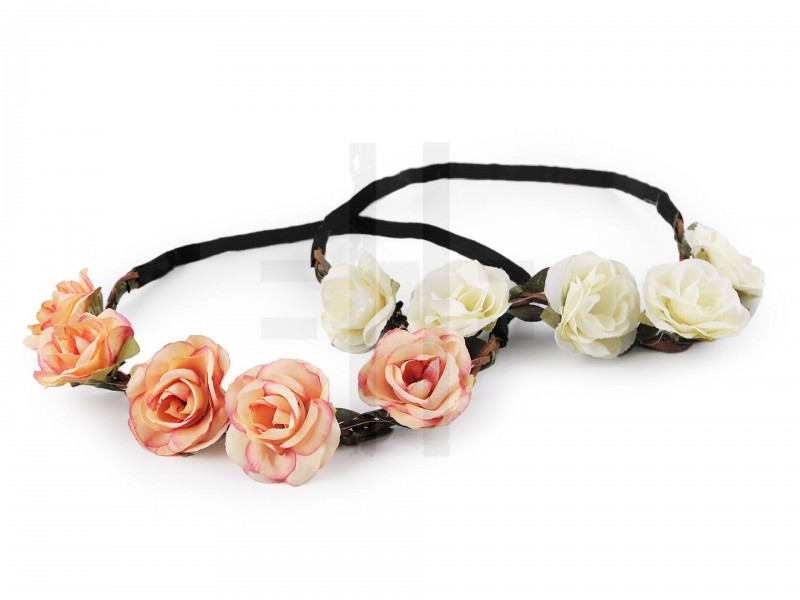 Elastisches Haarband mit Blumen