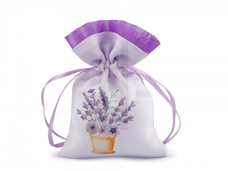 Geschenksäckchen mit Lavendeldruck - 3 St. Geschenke einpacken
