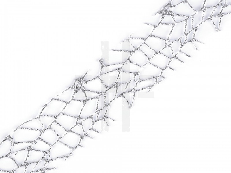 Dekoband Netzband mit Glitzer - 9 Meter Kränze