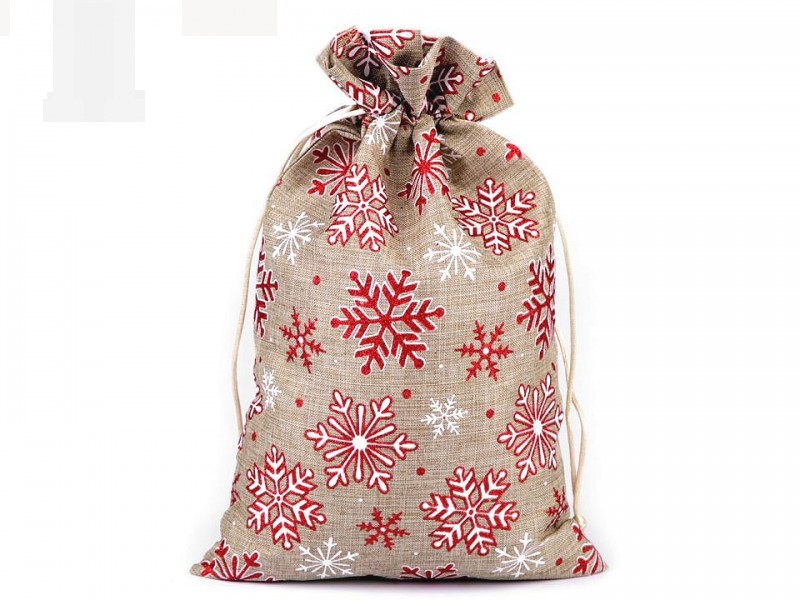 Weichnachten Geschenktüte Schneeflocken mit Glitzer Boxen, Säckchen