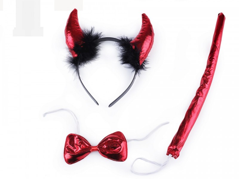 Karneval Set - Teufel Maske, Accessoires