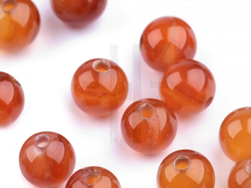  Mineralperlen Karneol  - 10 St./Packung Perlen,Einfädelmaterial