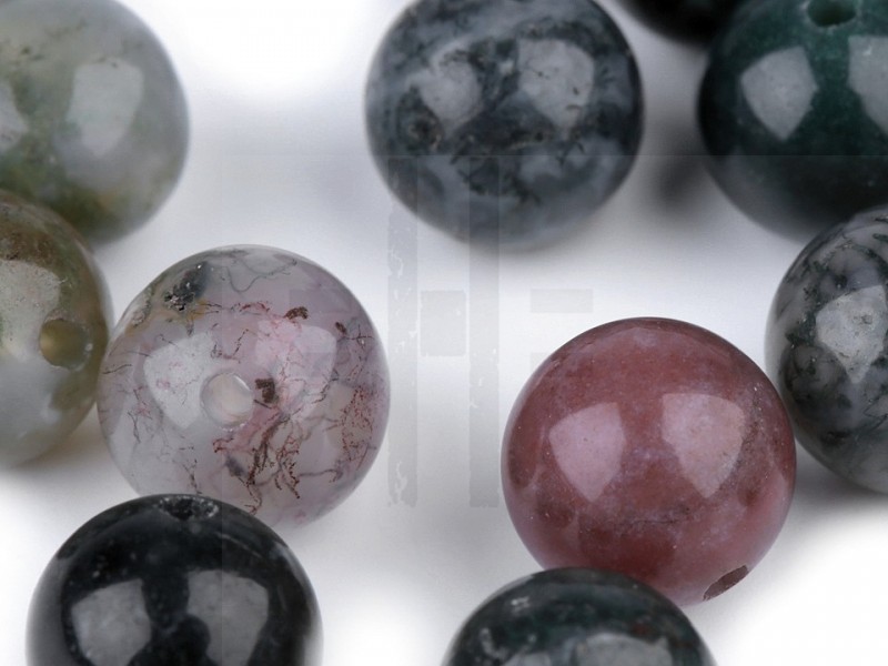Ásványi gyöngyök Indián achát  - 45 St./Packung Perlen,Einfädelmaterial