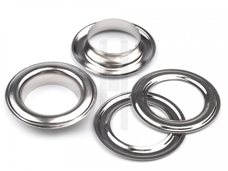 Ösen mit Scheibe Innen 22 mm - 10 Set/Packung Kurzwaren aus Metall