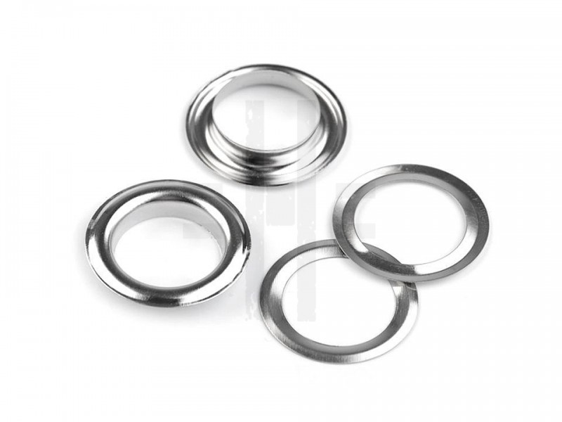 Ösen mit Scheibe Innen 14 mm - 10 szett/csomag Kurzwaren aus Metall