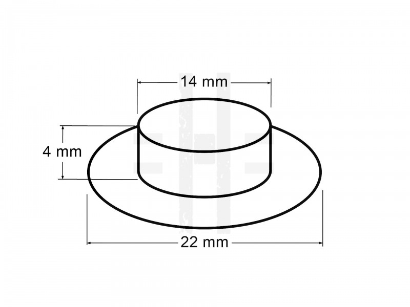 Ösen mit Scheibe Innen 14 mm - 10 szett/csomag Kurzwaren aus Metall