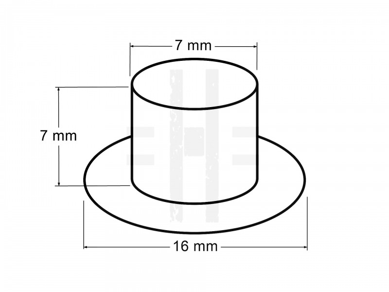 Designösen mit Scheibe Innen 7 mm - 10 Set/Packung Kurzwaren aus Metall