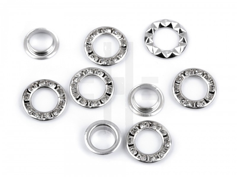      Ösen mit Scheibe Innen 10 mm - 5 Set Kurzwaren aus Metall