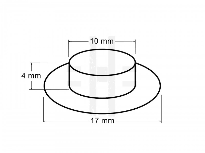      Ösen mit Scheibe Innen 10 mm - 5 Set Kurzwaren aus Metall