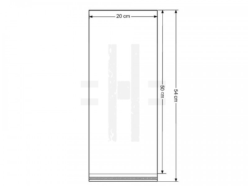 Cellophanbeutel mit Klebestreifen 20x50 cm - 100 St.