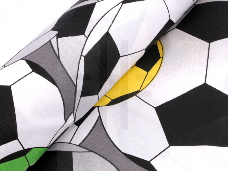      Baumwollstoffe - Fußball Baumwollstoffe, Wollstoffe
