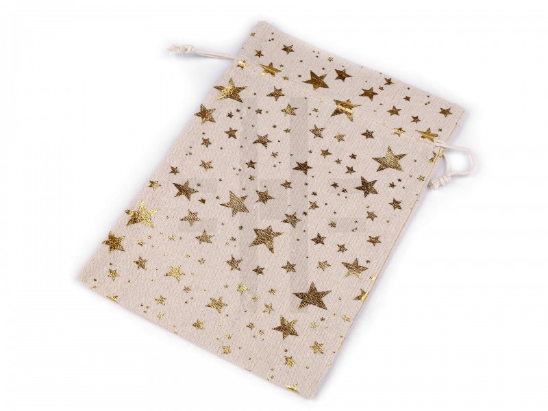   Geschenkbeutel metallische Sterne - 20x30 cm Geschenke einpacken
