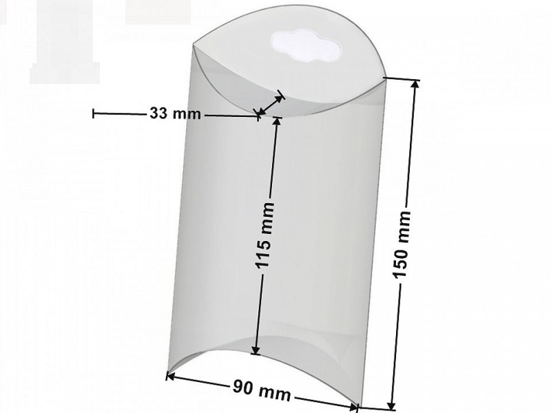 Transparente Kunststoffbox zum Aufhängen - 5 St./Packung