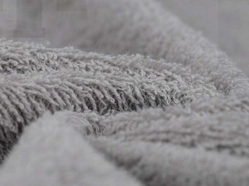 Frotteestoff beidseitig - Grau Samt, Fleece, Microplüsch