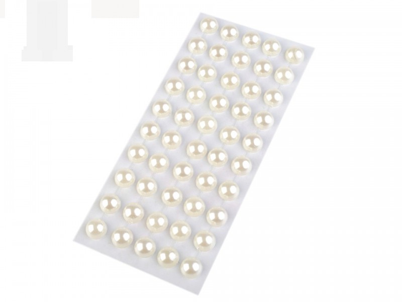 Halbperlen selbstklebend am Klebestreifen - 50St./Packung Kleidungsornamente