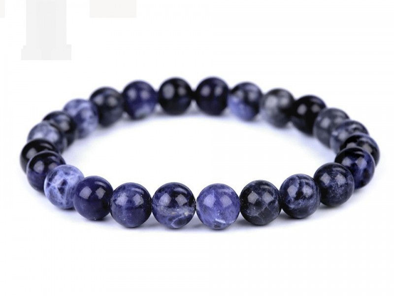 Armband aus Mineralien, Sodalith Armbänder, Ringe