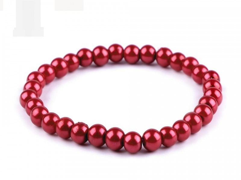 Perlenarmband - Rot Armbänder, Ringe