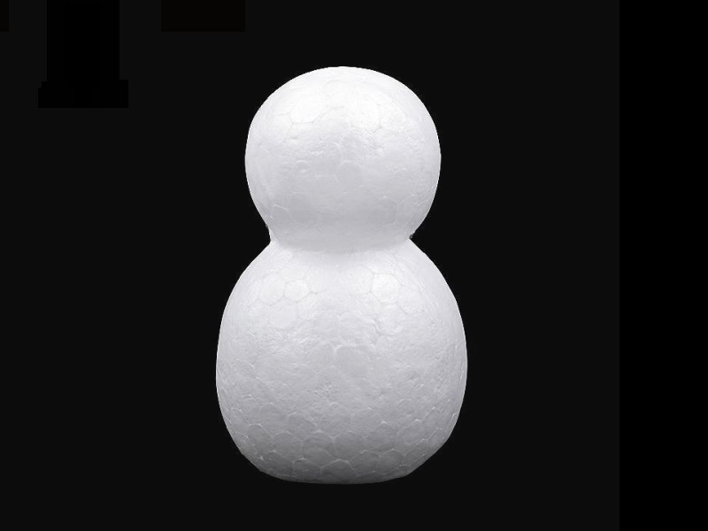 Schneemann aus Polystyrol - 14 cm Styropor, Plastik