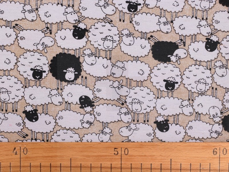 Decorative Fabric Loneta Sheep Polyesterstoffe, Mischfaser