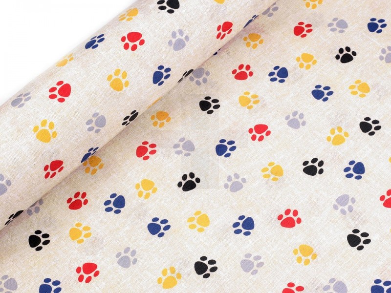 Decorative Fabric Loneta Paws Polyesterstoffe, Mischfaser