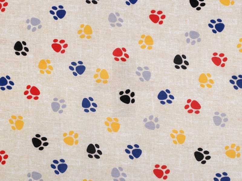 Decorative Fabric Loneta Paws Polyesterstoffe, Mischfaser