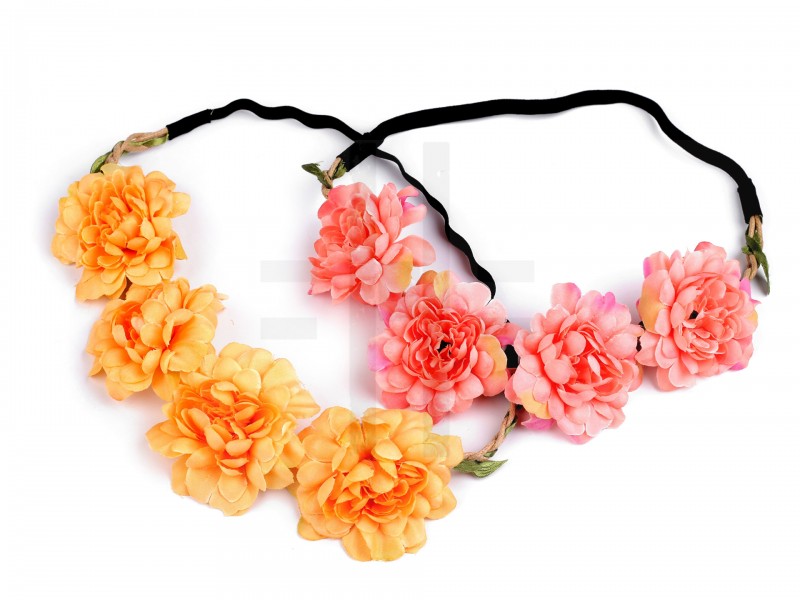 Elastisches Haarband mit Blumen