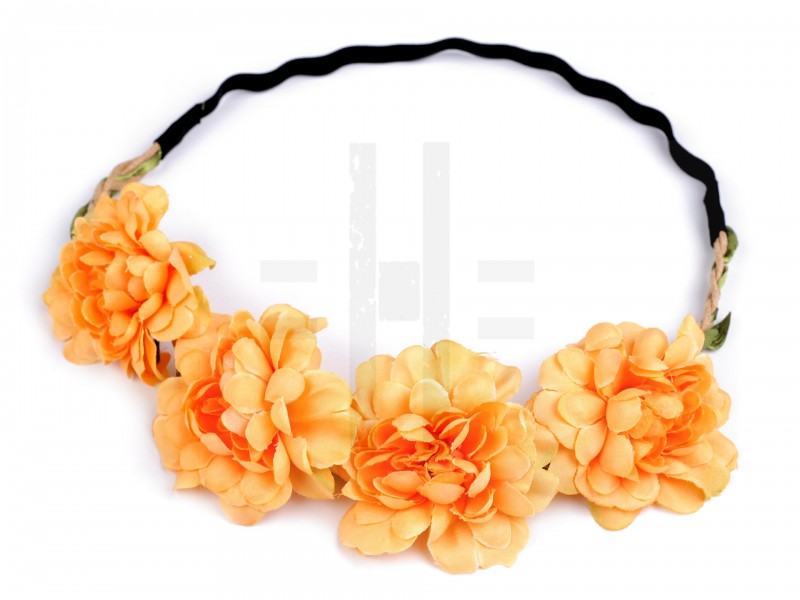 Elastisches Haarband mit Blumen