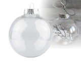 Weihnachtskugel transparent - 2 St. Styropor, Plastik