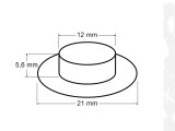 Ösen mit Scheibe glänzend Innen 12 mm - 10 St./Packung Kurzwaren aus Metall