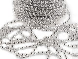 Perlenkette Deko 24 m - Silber Christbaumschmuck