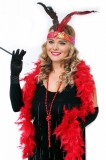 Damen Karneval Retro Kostüm Set der 30er Jahre Maske, Accessoires