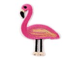 Aufbügler Flamingo mit Pailletten - 2 St./Packung Aufbügler, Aufnäher Flicken