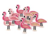 Aufbügler Flamingo mit Pailletten - 2 St./Packung Aufbügler, Aufnäher Flicken