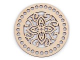         Basis für Stricken/Häkeln Mandala - 15 cm Holz,Glas Dekozubehör