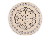         Basis für Stricken/Häkeln Mandala - 15 cm Holz,Glas Dekozubehör