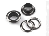 Ösen mit Scheibe Innen 6 mm - 20 Set/Packung Kurzwaren aus Metall