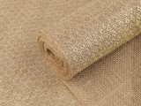   Naturjute mit Lurex - 5 Meter Leinenstoffe, Jute