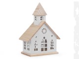      Dekorative Kirche mit Holzdach - 30 cm