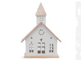      Dekorative Kirche mit Holzdach - 30 cm